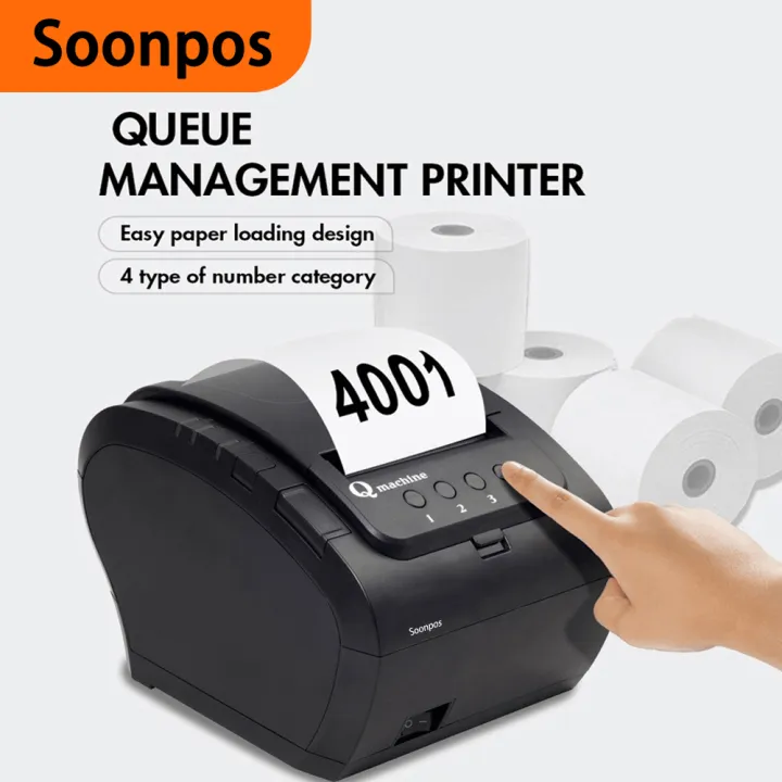 Commercial Printing Inc - Soonpos 80mm Queue Ticket Thermal POS