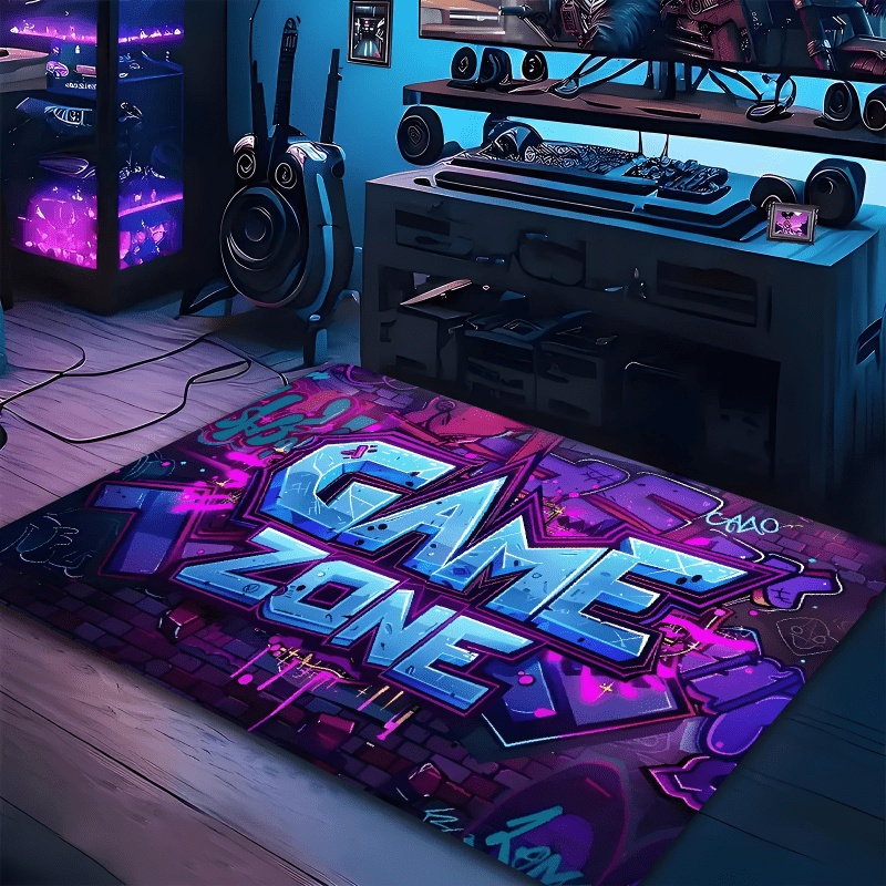 Neon Purple Blue Game Zone Gra - Commercial Wall Printing Machine 评论和价格